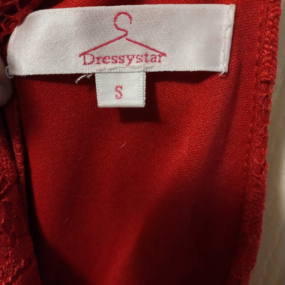 Red Lace Dressystar Dress, Size: Small